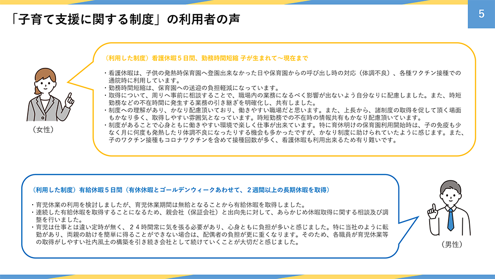 「子育て支援に関する制度」の利用者の声